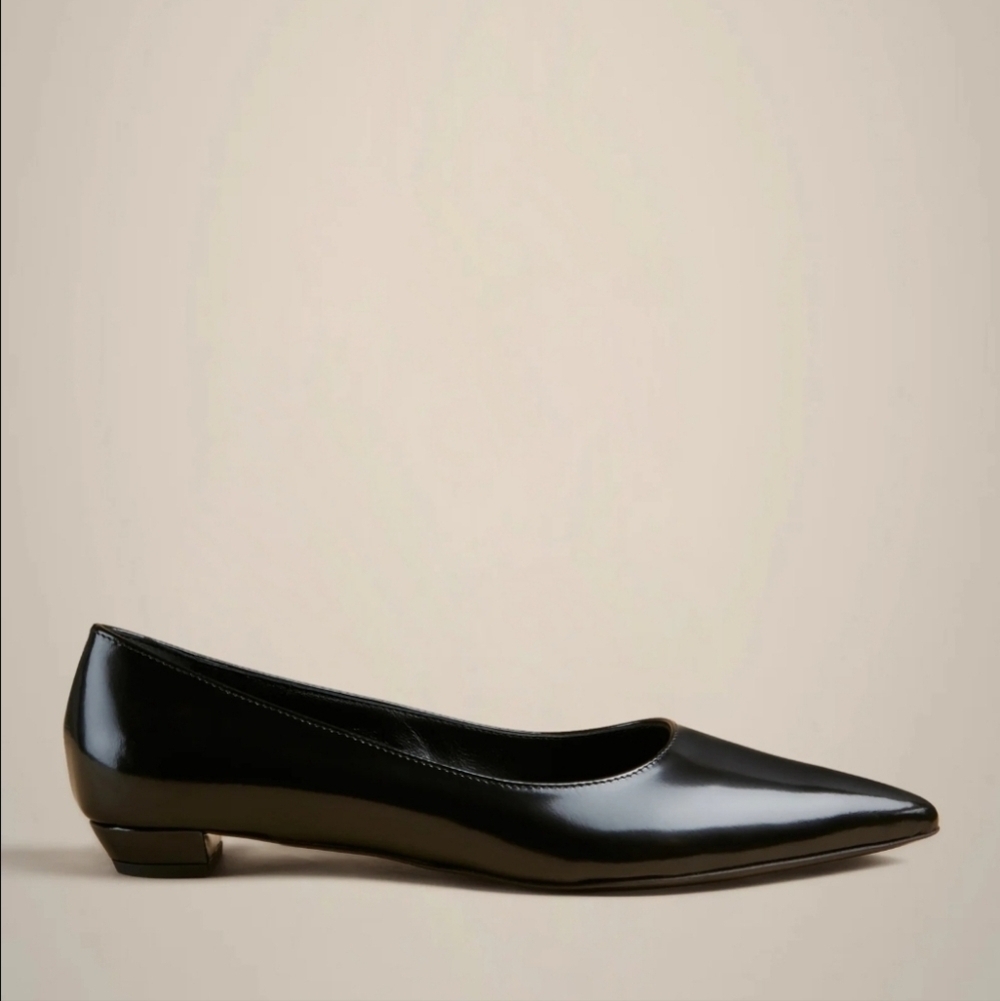 Liviana Conti Black Ballerine Leather Flats Size 41